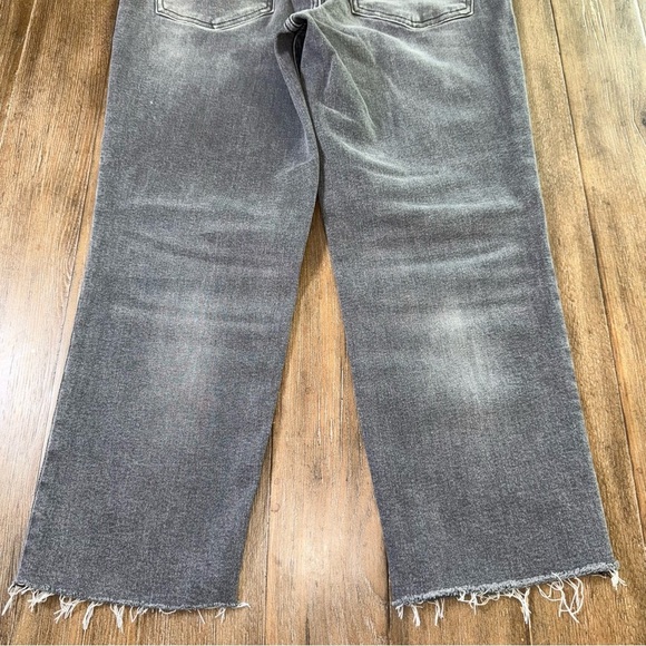 KUT Rachael Fab Ab Mom Jeans Ankle Crop Straight High Rise Raw Hem Button Fly - Picture 8 of 8